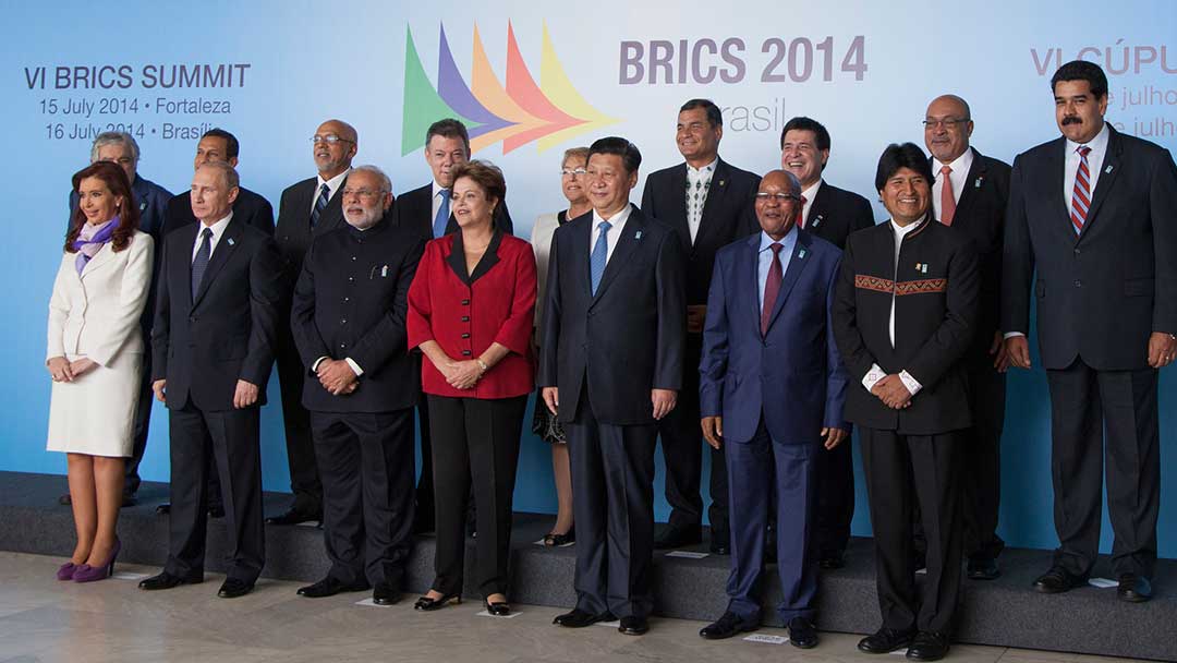 BRICS leaders gathered for Brazil Summit, 2014