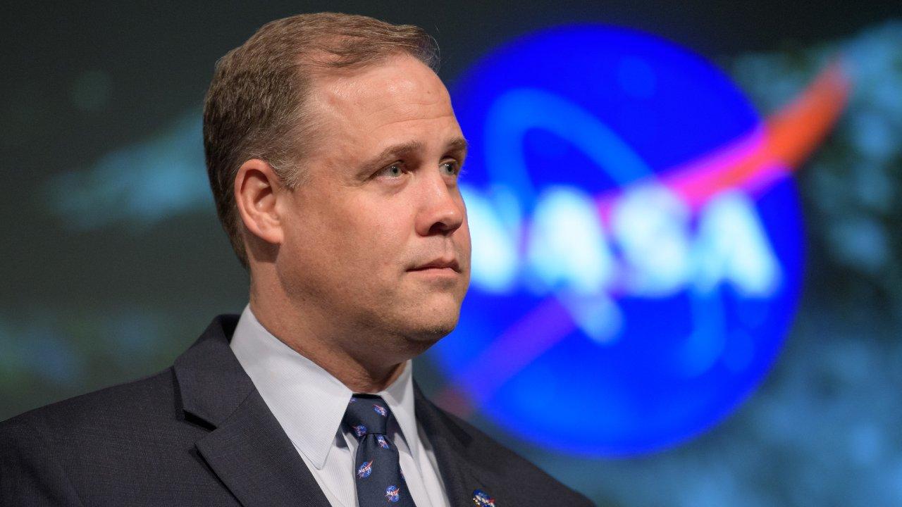 NASA Administrator Jim Bridenstine is seen during a NASA town hall event, Monday, April 1, 2019 at NASA Headquarters in Washington. Photo Credit: (NASA/Bill Ingalls)