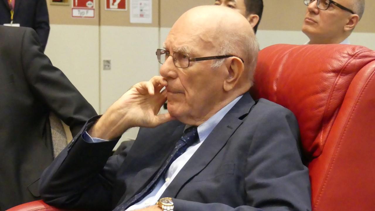 Lyndon LaRouche seen here attending a Schiller Institute Conference in Bad Soden, Germany. July 2018 (Michelle Rasmussen/EIRNS)