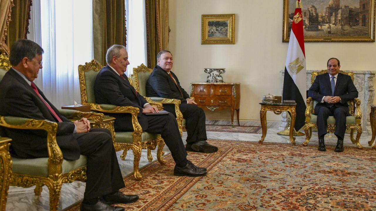 U.S. Secretary of State Michael R. Pompeo meets with Egyptian President Abdel Fattah al-Sisi, in Cairo, Egypt, on January 10, 2019. [State Department photo/ Public Domain]