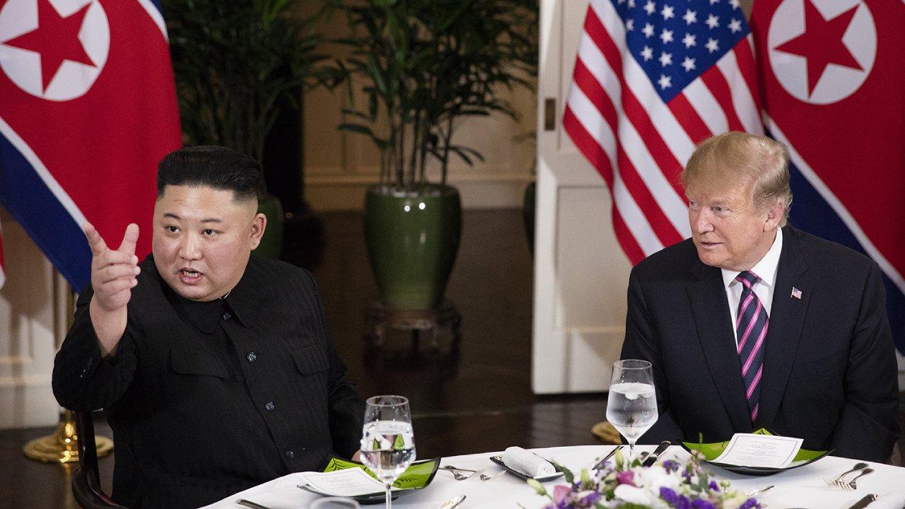 President Donald J. Trump and Kim Jong Un, Chairman of the State Affairs Commission of the Democratic Peopleâs Republic of Korea meet for a social dinner Wednesday, Feb. 27, 2019, at the Sofitel Legend Metropole hotel in Hanoi.