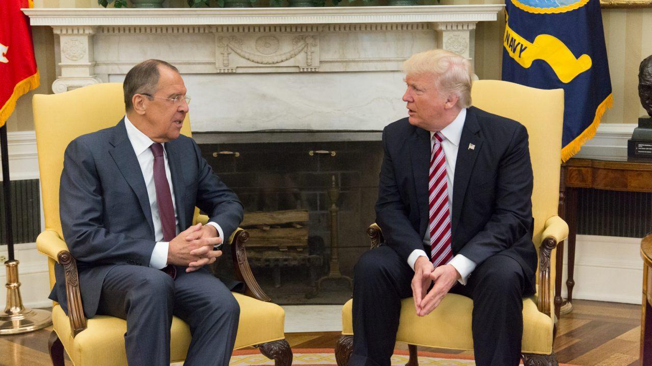 Russian Foreign Minister Lavrov Meets with US President Donald Trump in the Oval Office of the White House, May 10, 2019.
