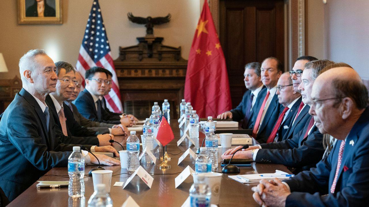 United States Trade Representative Ambassador Robert Lighthizer, senior staff and cabinet members meet with Chinese Vice Premier Liu He and members of his delegation for the U.S. â China trade talks, Jan. 30, 2019.