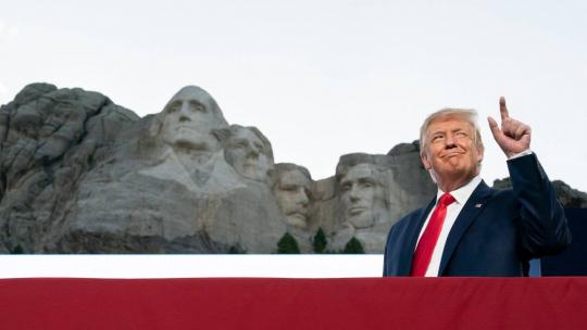 President Donald J. Trump attends a Fourth of July celebration Friday, July 3, 2020, at Mount Rushmore National Memorial in Keystone, S.D. (Official White House Photo by Andrea Hanks)