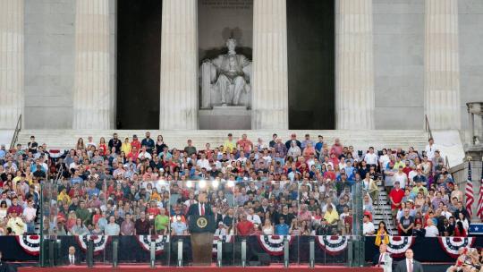 President Donald J. Trump addresses his remarks at the Salute to America event Thursday, July 4, 2019, at the Lincoln Memorial in Washington, D.C. (Official White House Photo by Joyce N. Boghosian)
